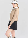 Online Exclusive Women s Cotton Touch PQ Big Collar Long Sleeve T Shirt Beige - CLEVELAND GOLF - BALAAN 3