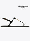 Women's Monogram Cassandra Sandals Black - SAINT LAURENT - BALAAN 3