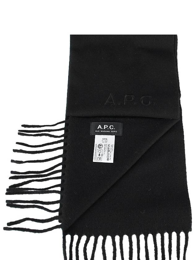 Embrois embroidered muffler black - A.P.C. - 6