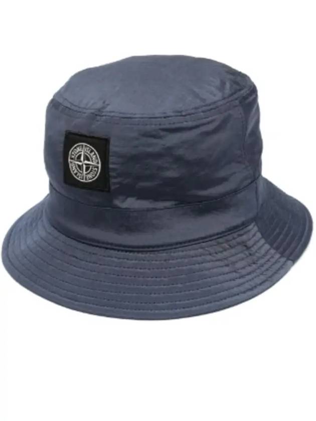 Logo Patch Nylon Metal Bucket Hat Avio Blue - STONE ISLAND - BALAAN 1