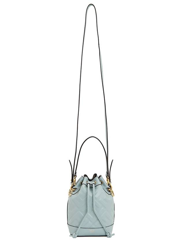 Mon Tresor FF Motif Leather Mini Bag Light Blue - FENDI - BALAAN 7