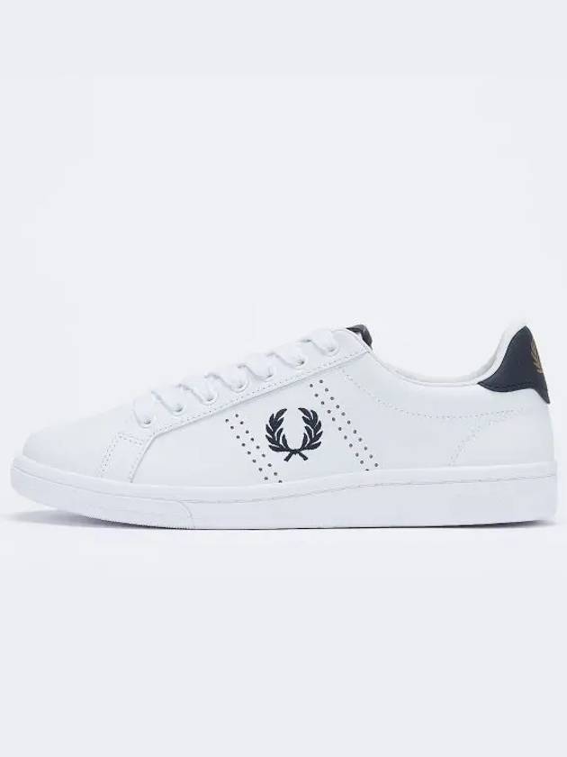 B721 Logo Leather Low Top Sneakers White - FRED PERRY - BALAAN 2