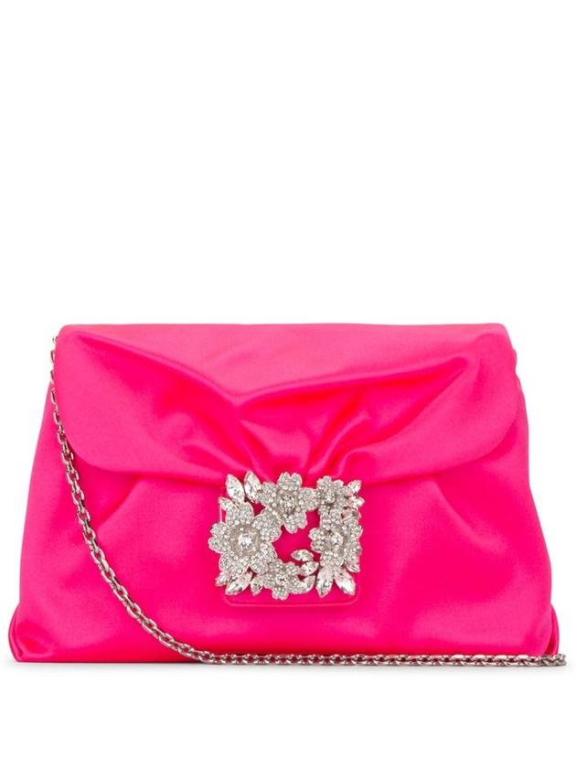 Satin Strass Buckle Trape Mini Bag Pink - ROGER VIVIER - BALAAN 2