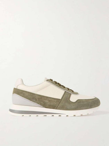 OLIMPO Texture Leather & Suede Sneakers MZUAVLA289 B0081186999 - BRUNELLO CUCINELLI - BALAAN 1