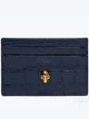 Skull Crocker Leather Card Wallet Navy - ALEXANDER MCQUEEN - BALAAN 2