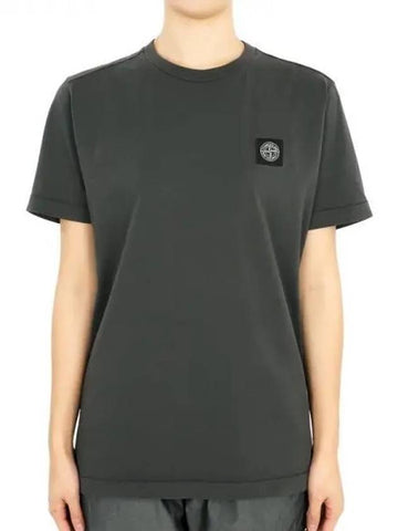 Stone Kids Waffen Logo Patch Short Sleeve Dark Gray 801620147 V0063 14A Adult Wearable 271379 1053869 - STONE ISLAND - BALAAN 1