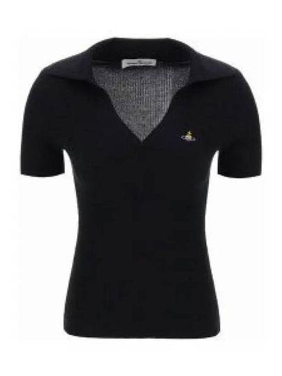 Marina Polo Knit Top Black - VIVIENNE WESTWOOD - BALAAN 2