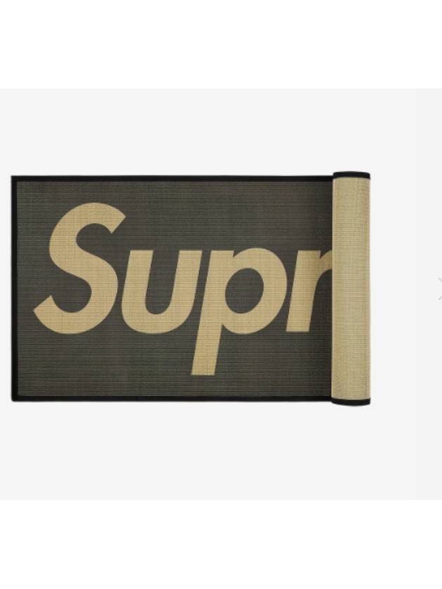 Woven Straw Mat Black Woven Straw Mat - SUPREME - BALAAN 1