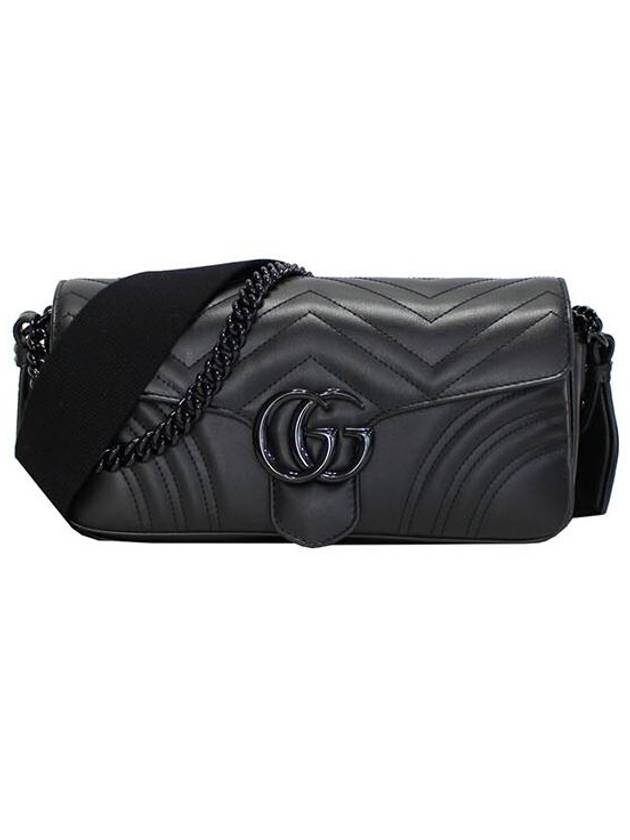 GG Marmont Matelasse Leather Shoulder Bag Black - GUCCI - BALAAN 3