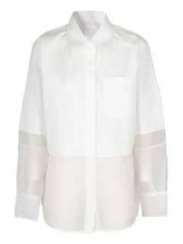 combo poplin sheer shirt - HELMUT LANG - BALAAN 1