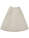 DENIM QUITING SKIRT IV Quilting Ivory - TIBAEG - BALAAN 5