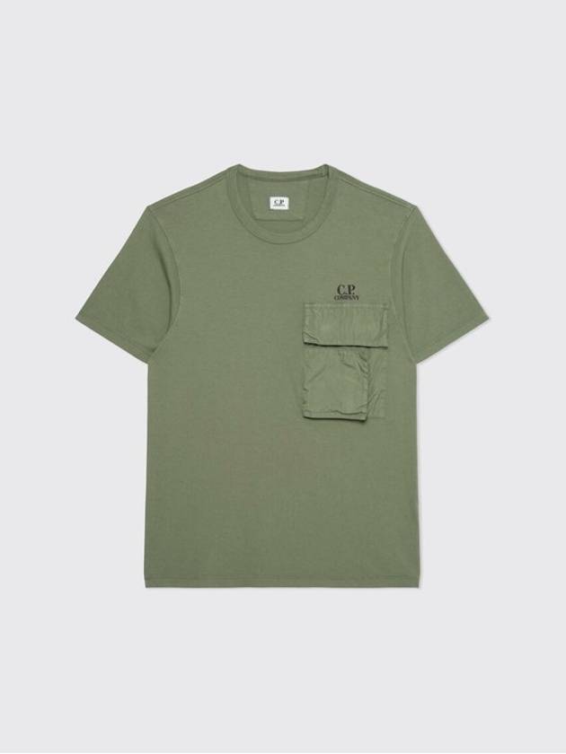 20/1 Jersey Pocket Short Sleeve T-Shirt Green - CP COMPANY - BALAAN 2