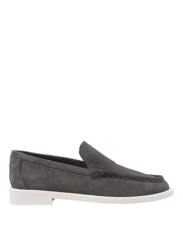 Astaire Suede Loafers Light Graphite - BOTTEGA VENETA - BALAAN 1