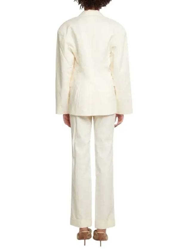 Jacquemus White Vest Blazer 221JA001 1007 110 - JACQUEMUS - BALAAN 4