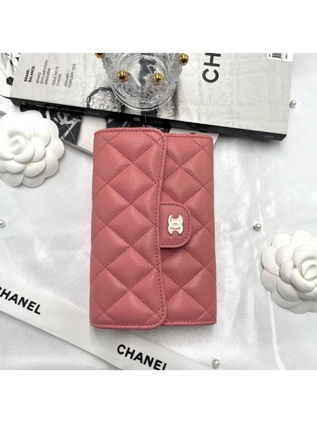 Classic snap wallet pink caviar AP0232 - CHANEL - BALAAN 3