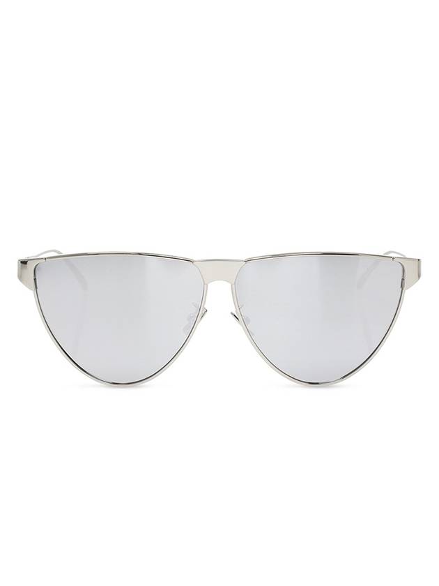 Eyewear BV1070S 004 Metallic Round Frame Sunglasses Silver - BOTTEGA VENETA - BALAAN 1