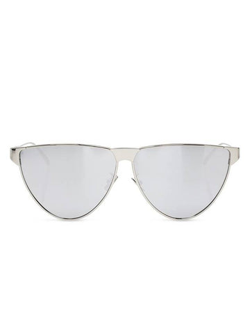 Eyewear BV1070S 004 Metallic Round Frame Sunglasses Silver - BOTTEGA VENETA - BALAAN 1