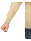 Lens Wappen Classic Crew Neck Wool Knit Top Beige - CP COMPANY - BALAAN 10