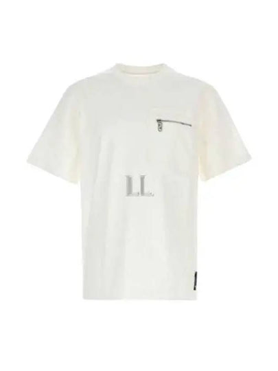 FF Logo Pocket Short Sleeve T-Shirt White - FENDI - BALAAN 2