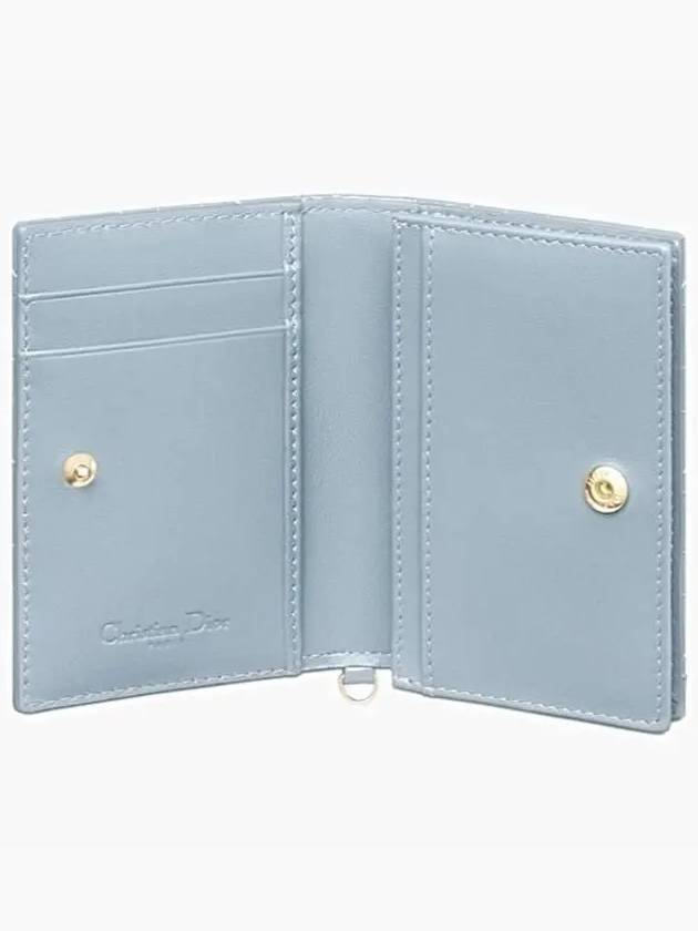 Lady Cannage Patent Calfskin Flap Card Wallet Cloud Blue - DIOR - BALAAN 6