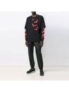 Vet Double Layered Long Sleeve T-Shirt Black Red - OFF WHITE - BALAAN 4