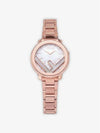 Women's F Logo Watch Rose Gold - FENDI - BALAAN 3