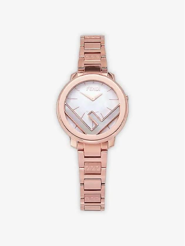 Women's F Logo Watch Rose Gold - FENDI - BALAAN 3