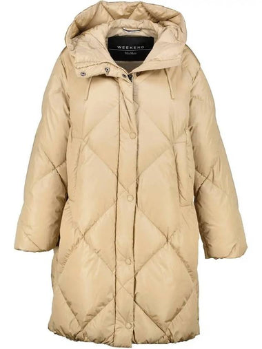 GUELFO long padded jacket beige 2425496092 001 - MAX MARA - BALAAN 1