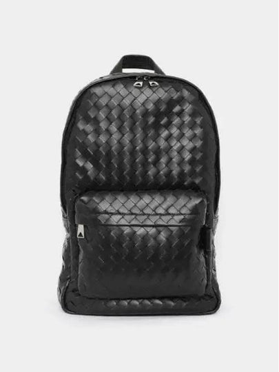 Intrecciato Medium Calfskin Backpack Black - BOTTEGA VENETA - BALAAN 2