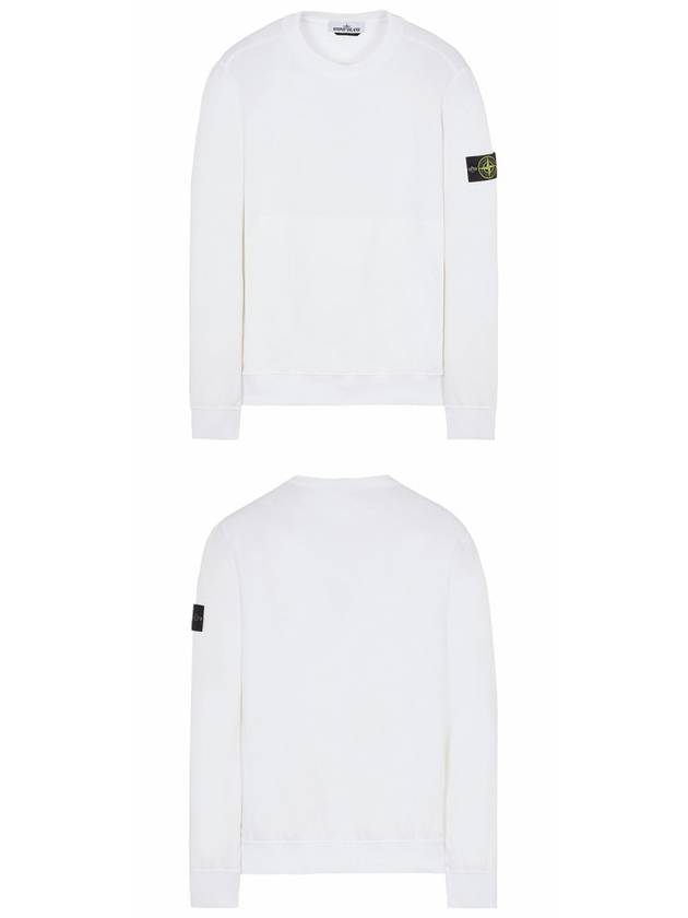 Waffen Patch Cotton Stretch Fleece Sweatshirt White - STONE ISLAND - BALAAN 5