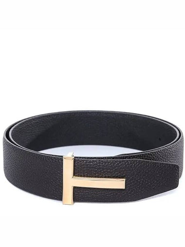 Gold T Buckle Pebble Ladder Double Sided Belt 122TB178 LCL236G 3BN06 - TOM FORD - BALAAN 1