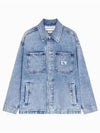 Jeans Eco Cool Overfit Denim Jacket Light Blue - CALVIN KLEIN - BALAAN 1