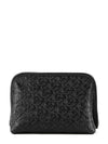 Gazzini Motif Travel Pouch Bag Black - SALVATORE FERRAGAMO - BALAAN 2