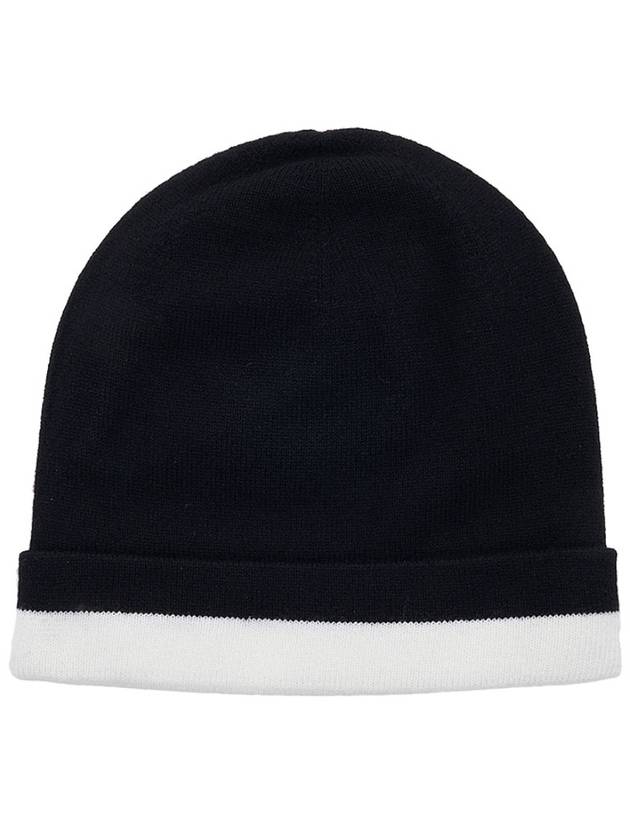 Cashmere Logo Beanie Black - BURBERRY - BALAAN 3