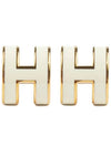 Mini Pop H Earrings Gold Gold Blanc - HERMES - BALAAN 2