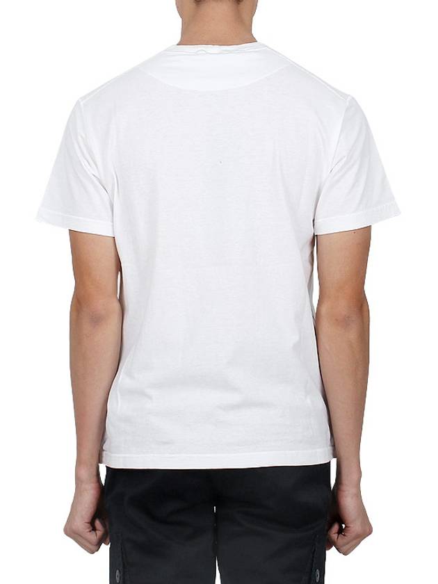 Organic Cotton Short Sleeve T-Shirt White - STONE ISLAND - BALAAN 5