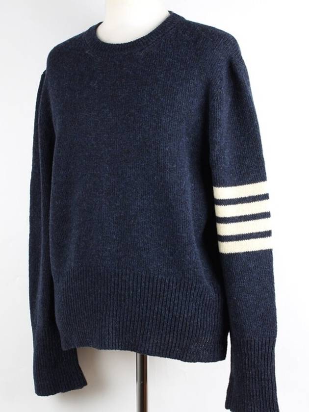 Diagonal armband Shetland knit navy 4 - THOM BROWNE - BALAAN 3