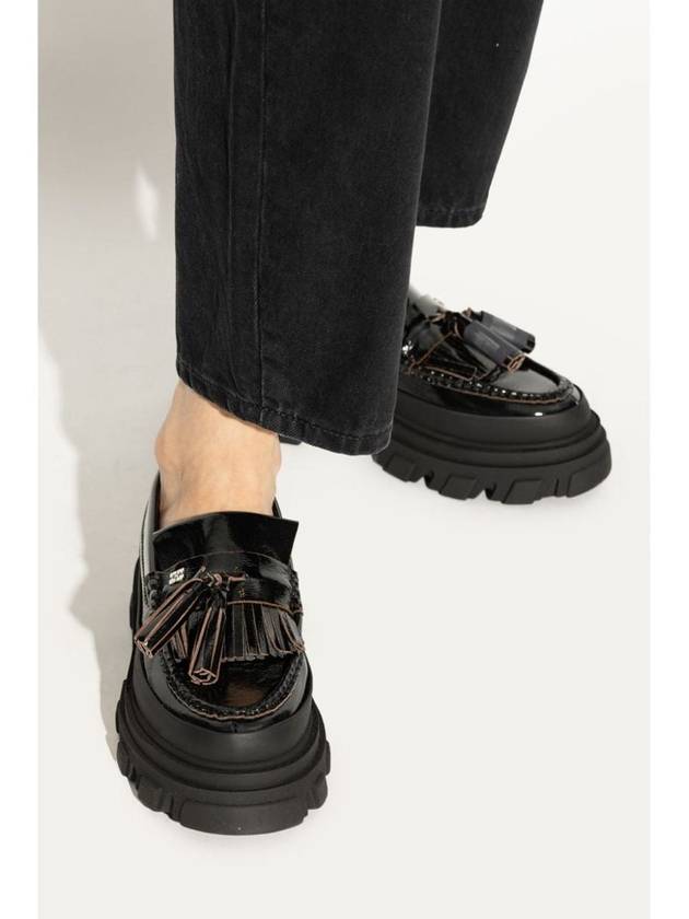 Tassel Detail Loafers Black - GANNI - BALAAN 4