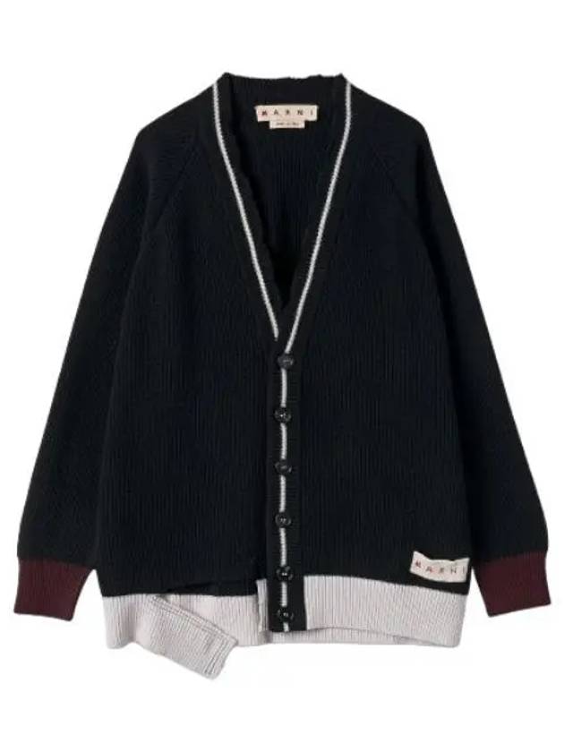 Broken rib cardigan black - MARNI - BALAAN 1