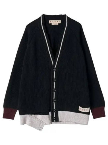 Broken rib cardigan black - MARNI - BALAAN 1