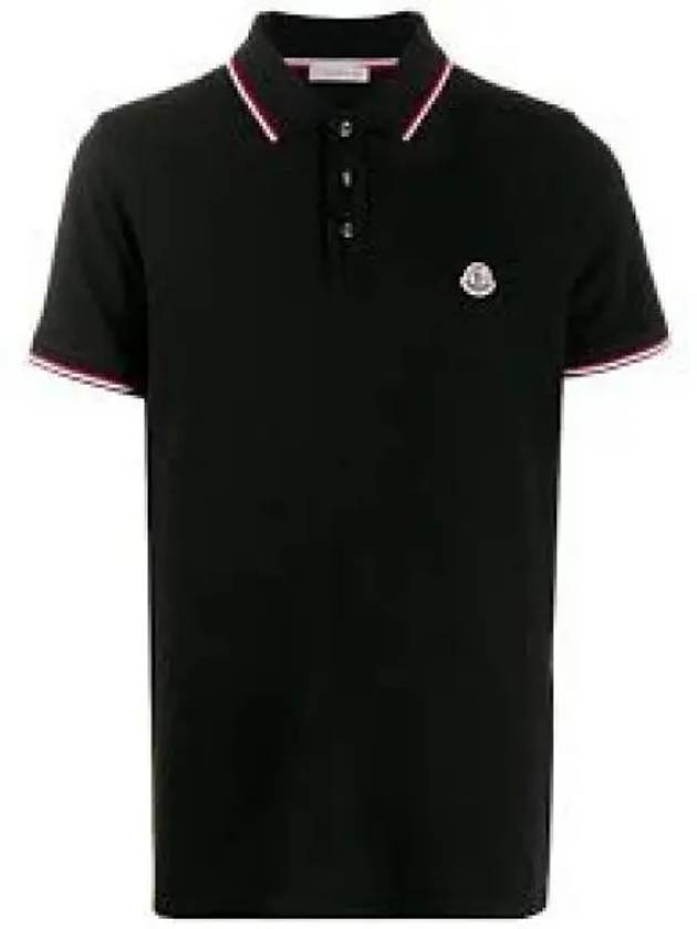 Logo Patch Polo Shirt Navy - MONCLER - BALAAN 2