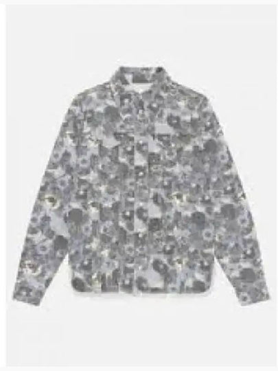 Women's Print Denim Shirt Brunella Blue - GANNI - BALAAN 2