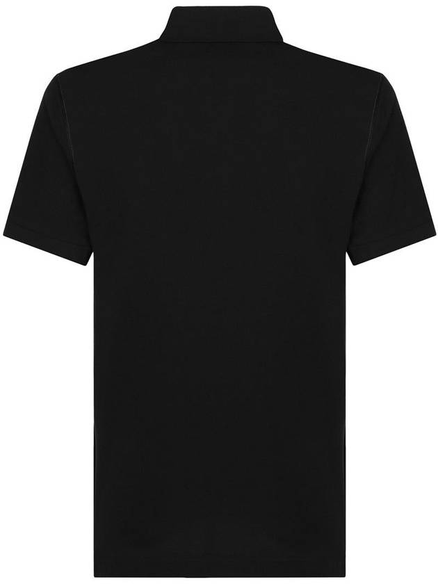 Men's Logo Plaque Cotton PK Shirt Black - DOLCE&GABBANA - BALAAN 4