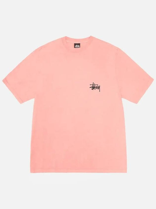 Basic pigment dyed short sleeve t shirt coral pink 1905001 - STUSSY - BALAAN 2