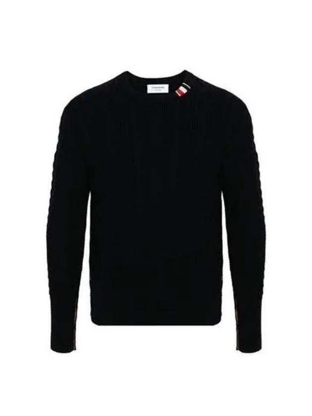 RWB Cable Wool Knit Top Navy - THOM BROWNE - BALAAN 2