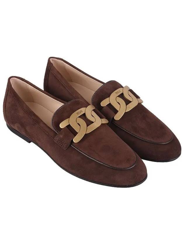 Women's Kate Suede Loafers Brown - TOD'S - BALAAN.