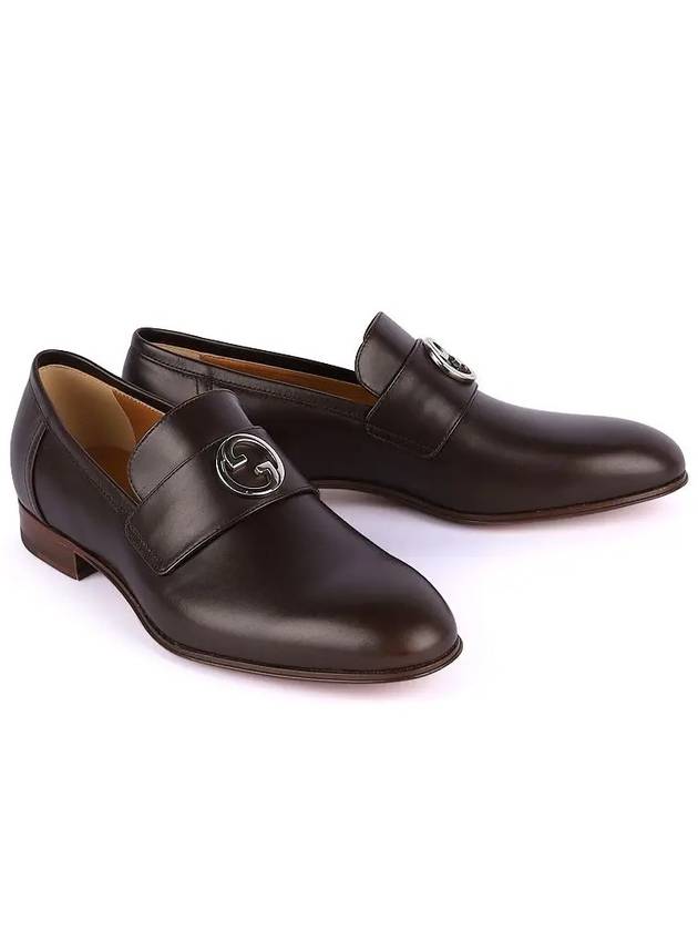 Interlocking G Leather Loafers Brown - GUCCI - BALAAN 2