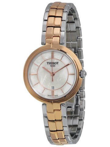 Tissot Flamingo Mother of Pearl Dial Ladies Watch T0942102211100. - TISSOT - BALAAN 1