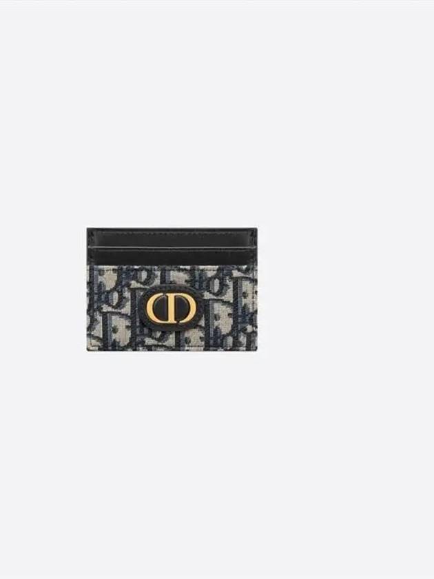 30 Montaine 5 Slot Oblique Jacquard Card Wallet Blue - DIOR - BALAAN 4