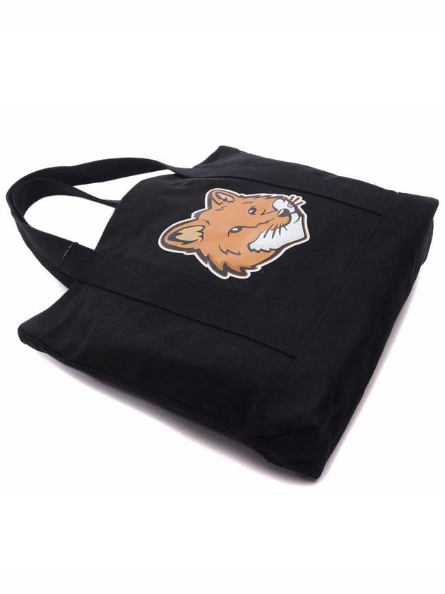 Fox Head Print Tote Bag Black - MAISON KITSUNE - BALAAN 6